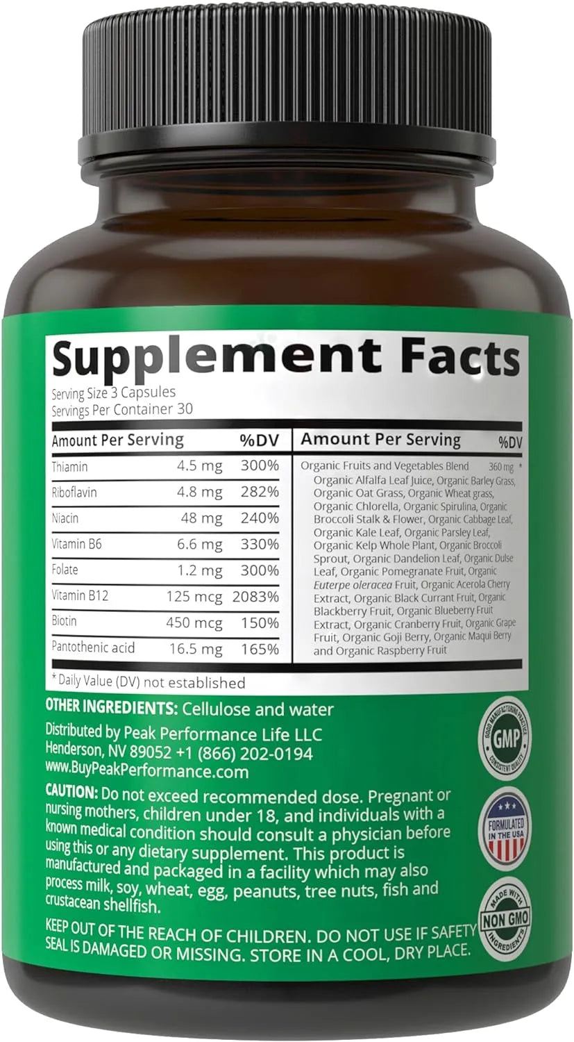 PEAK PERFORMANCE - Peak Performance Vitamin B Complex 90 Capsulas - The Red Vitamin MX - Suplementos Alimenticios - {{ shop.shopifyCountryName }}