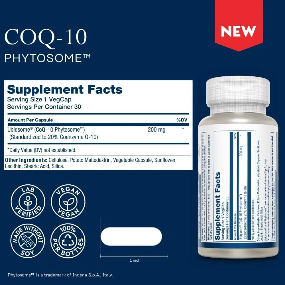 SOLARAY - SOLARAY CoQ-10 Phytosome 30 Capsulas - The Red Vitamin MX - Suplementos Alimenticios - {{ shop.shopifyCountryName }}