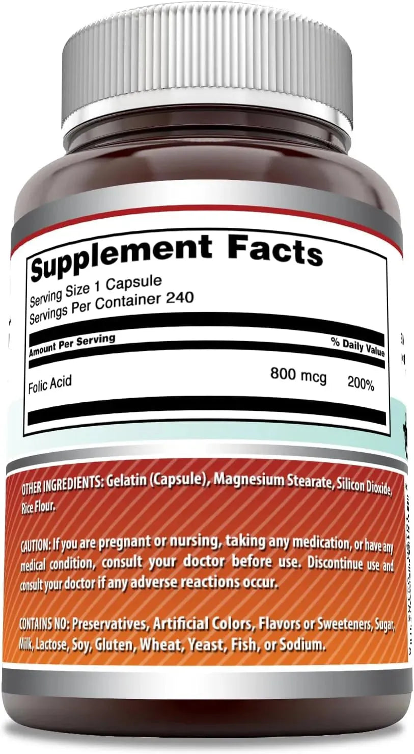 AMAZING FORMULAS - Amazing Formulas Folic Acid 800mcg 240 Capsulas 2 Pack - The Red Vitamin MX - Suplementos Alimenticios - {{ shop.shopifyCountryName }}