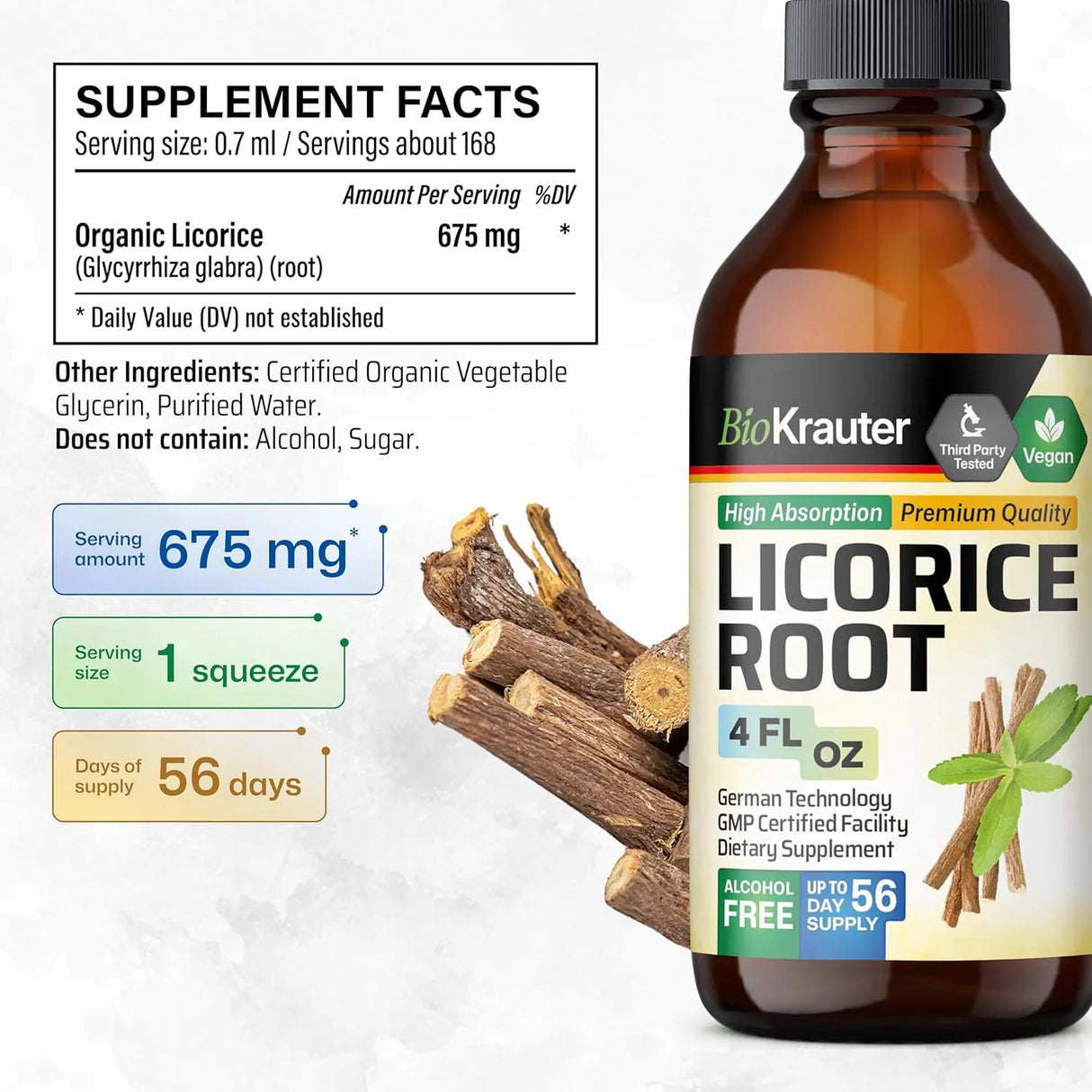 BIOKRAUTER - BIO KRAUTER Licorice Root Tincture 4 Fl.Oz. - The Red Vitamin MX - Suplementos Alimenticios - {{ shop.shopifyCountryName }}