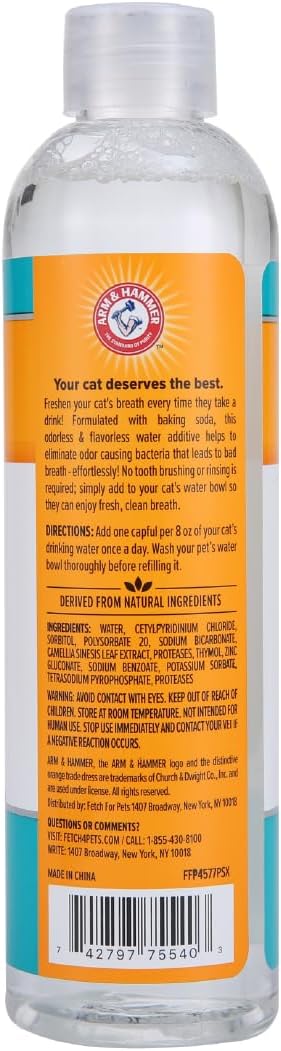 Arm & Hammer for Pets Advanced Care Dental Water Additive for Cats 237Ml.
