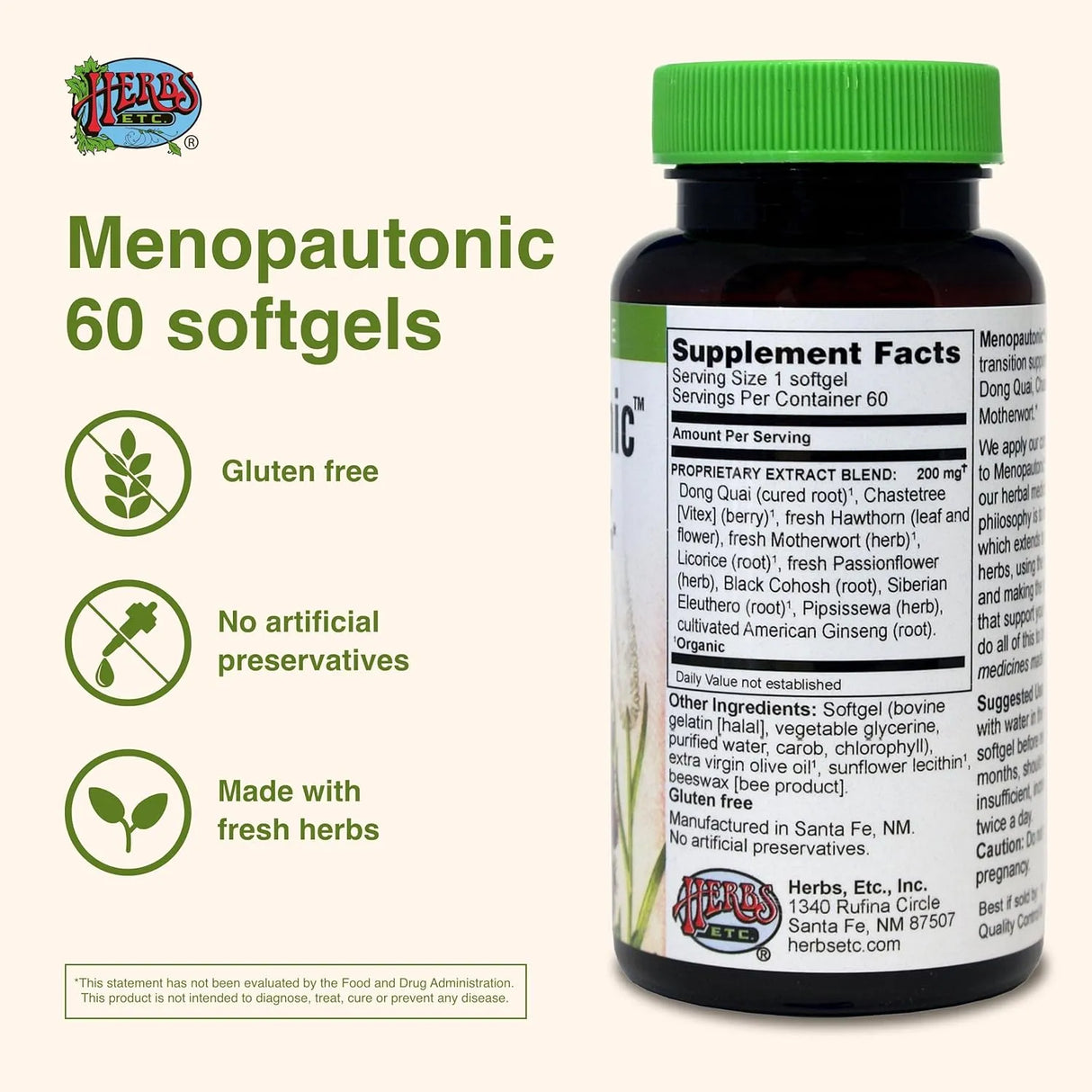 HERBS ETC - Herbs Etc. Menopautonic 60 Capsulas Blandas - The Red Vitamin MX - Suplementos Alimenticios - {{ shop.shopifyCountryName }}