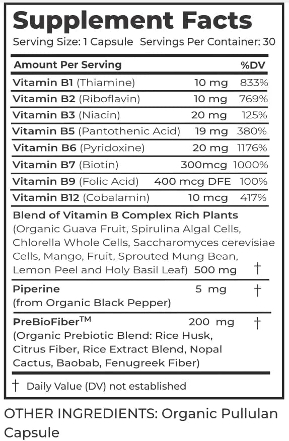 NATURAL SCIENTIFIC - NATURAL SCIENTIFIC Organic Vitamin B Complex 30 Capsulas - The Red Vitamin MX - Suplementos Alimenticios - {{ shop.shopifyCountryName }}