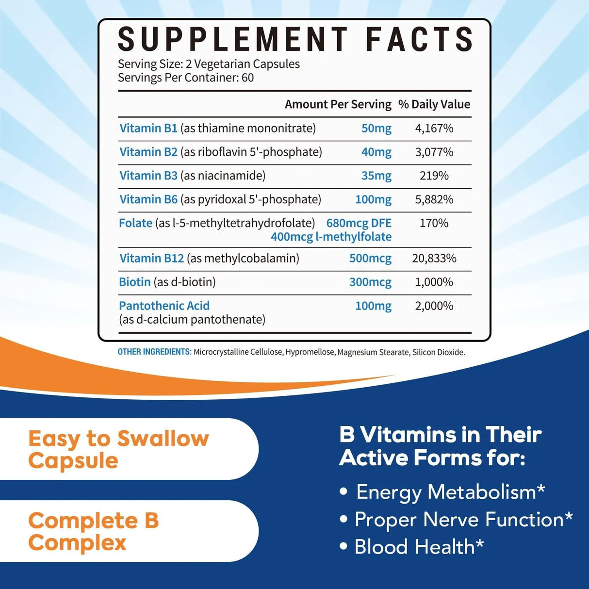 SUREBOUNTY - Surebounty 8-in-1 Vitamin B Complex 120 Capsulas - The Red Vitamin MX - Suplementos Alimenticios - {{ shop.shopifyCountryName }}