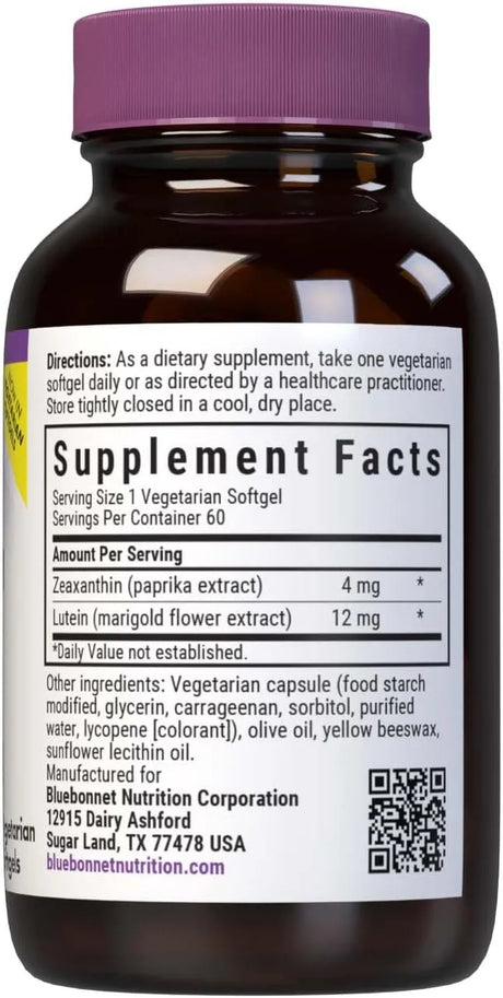 BLUEBONNET NUTRITION - Bluebonnet Nutrition Zeaxanthin Plus Lutein 60 Capsulas Blandas - The Red Vitamin MX - Suplementos Alimenticios - {{ shop.shopifyCountryName }}
