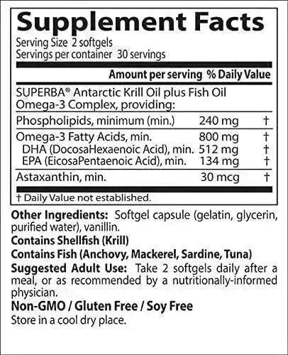 DOCTOR'S BEST - Doctor's Best Enhanced Superba Krill Plus with Omega 3s 60 Capsulas Blandas - The Red Vitamin MX - Suplementos Alimenticios - {{ shop.shopifyCountryName }}