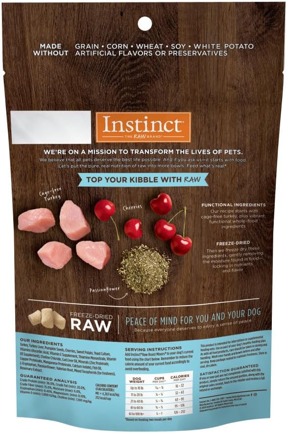 Instinct Raw Boost Mixers Tranquility Freeze-Dried Dog Food Topper 156Gr.