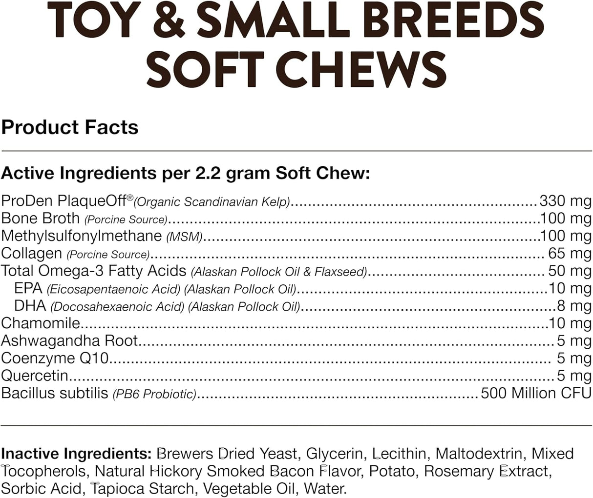 NaturVet Small Breeds Supplement 60 Masticables
