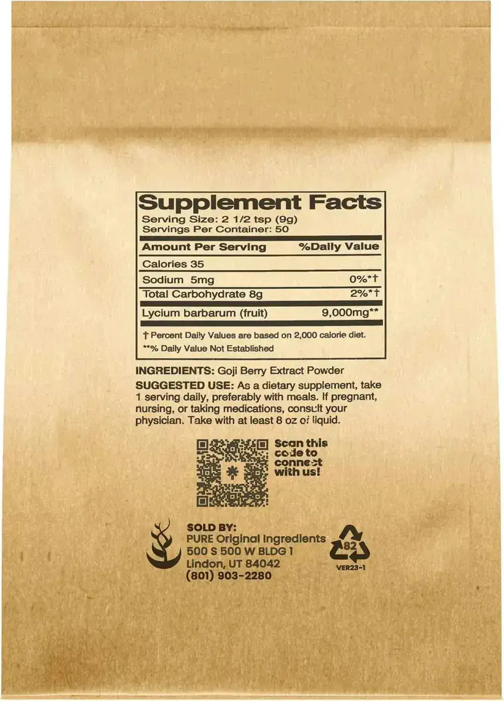 PURE ORIGINAL INGREDIENTS - Pure Original Ingredients Goji Berry Powder 453Gr. - The Red Vitamin MX - Suplementos Alimenticios - {{ shop.shopifyCountryName }}