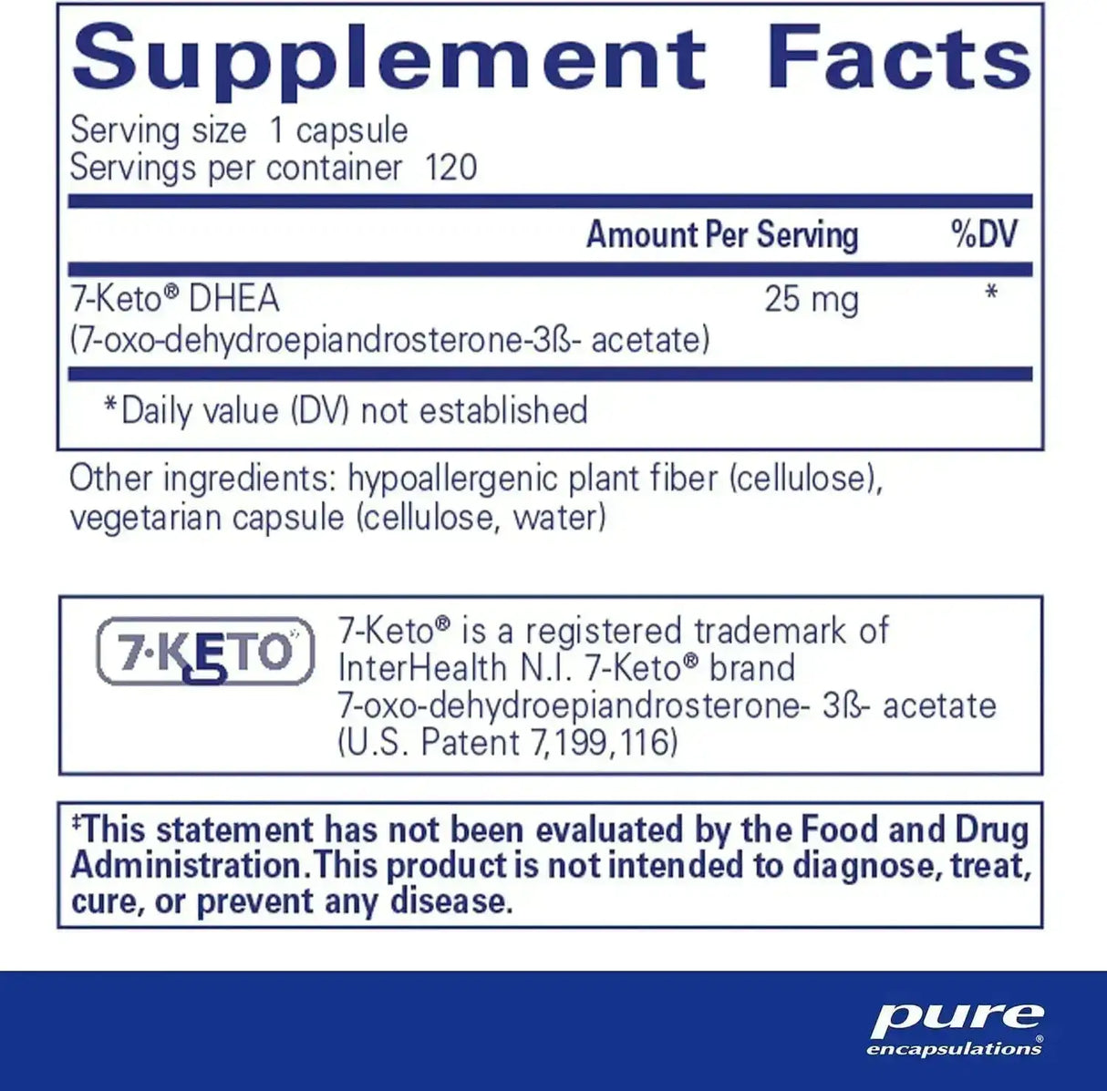 PURE ENCAPSULATIONS - Pure Encapsulations 7-Keto DHEA 25Mg. 120 Capsulas - The Red Vitamin MX - Suplementos Alimenticios - {{ shop.shopifyCountryName }}