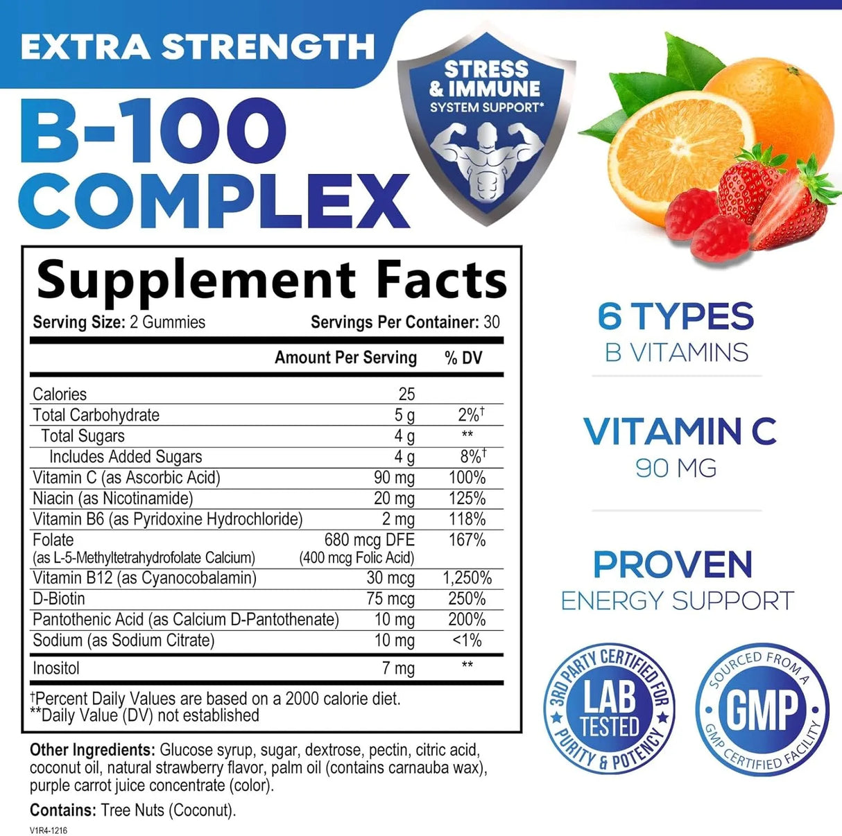 NATURE'S NUTRITION - Nature's Nutrition B-100 Complex Gummy 60 Gomitas - The Red Vitamin MX - Suplementos Alimenticios - {{ shop.shopifyCountryName }}