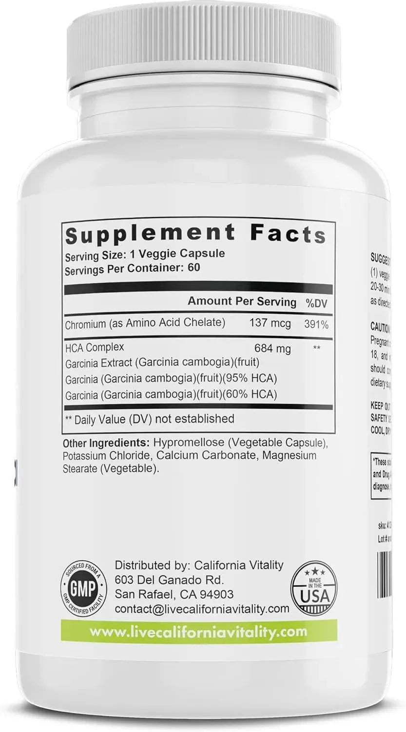 CALIFORNIA VITALITY - California Vitality Garcinia Cambogia 60 Capsulas - The Red Vitamin MX - Suplementos Alimenticios - {{ shop.shopifyCountryName }}