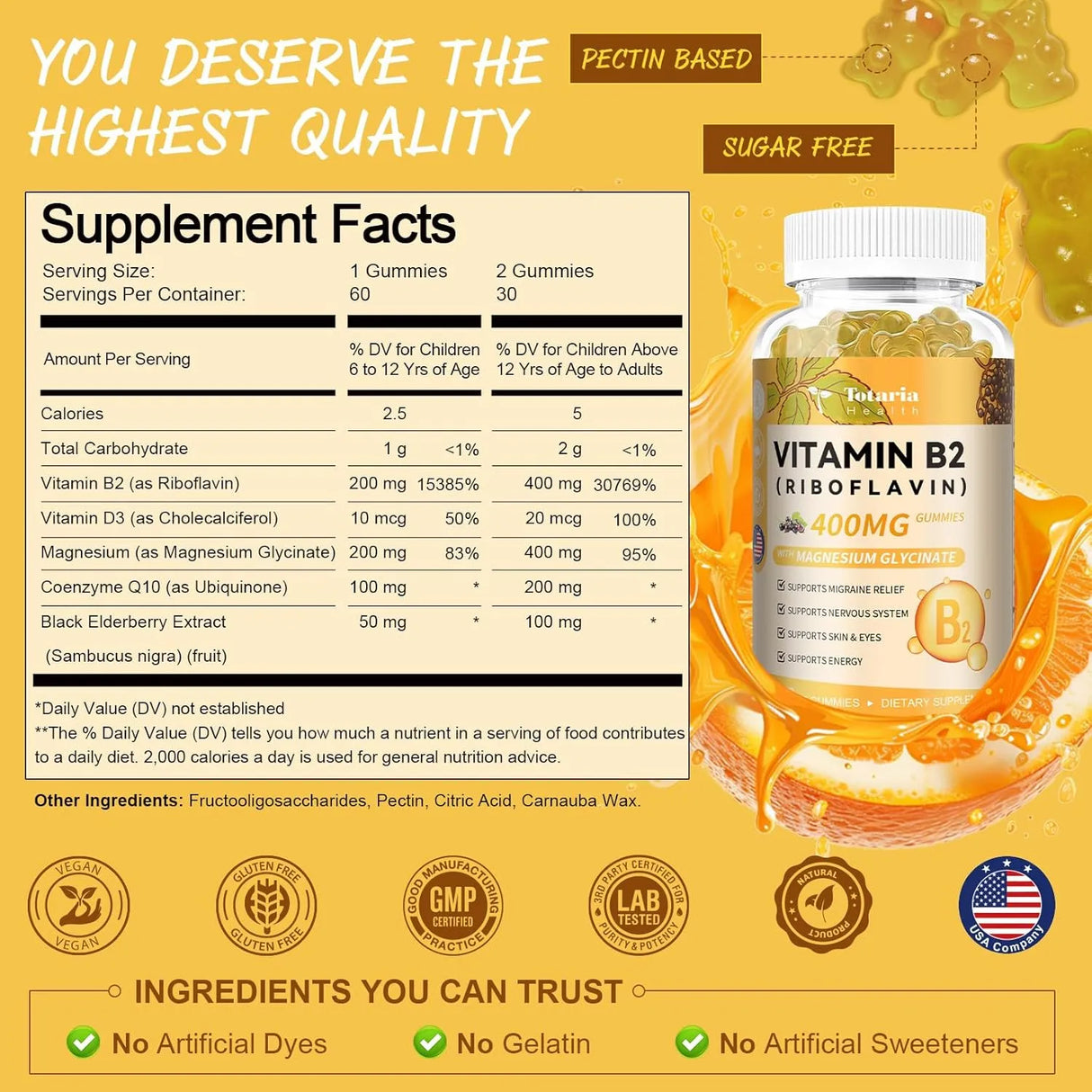 TOTARIA - Totaria Vitamin B2 Gummies 400Mg. 60 Gomitas - The Red Vitamin MX - Suplementos Alimenticios - {{ shop.shopifyCountryName }}