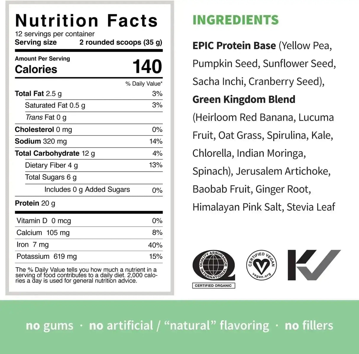 SPROUT LIVING - Sprout Living Epic Protein Plant Based Protein & Superfoods Powder Green Kingdom 456Gr. - The Red Vitamin MX - Suplementos Alimenticios - {{ shop.shopifyCountryName }}