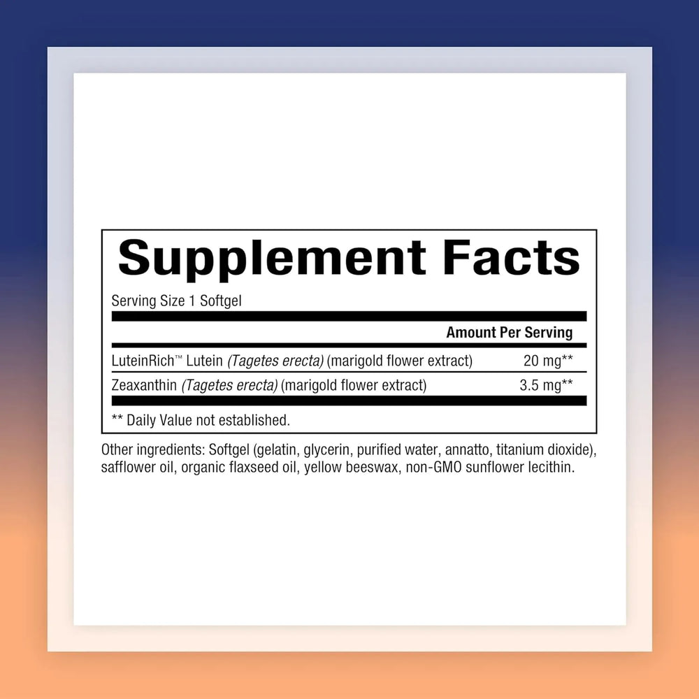 NATURAL FACTORS - Natural Factors Lutein 20Mg. 120 Capsulas Blandas - The Red Vitamin MX - Suplementos Alimenticios - {{ shop.shopifyCountryName }}