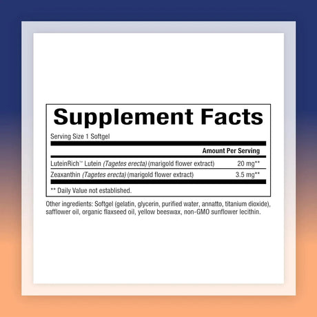 NATURAL FACTORS - Natural Factors Lutein 20Mg. 120 Capsulas Blandas - The Red Vitamin MX - Suplementos Alimenticios - {{ shop.shopifyCountryName }}