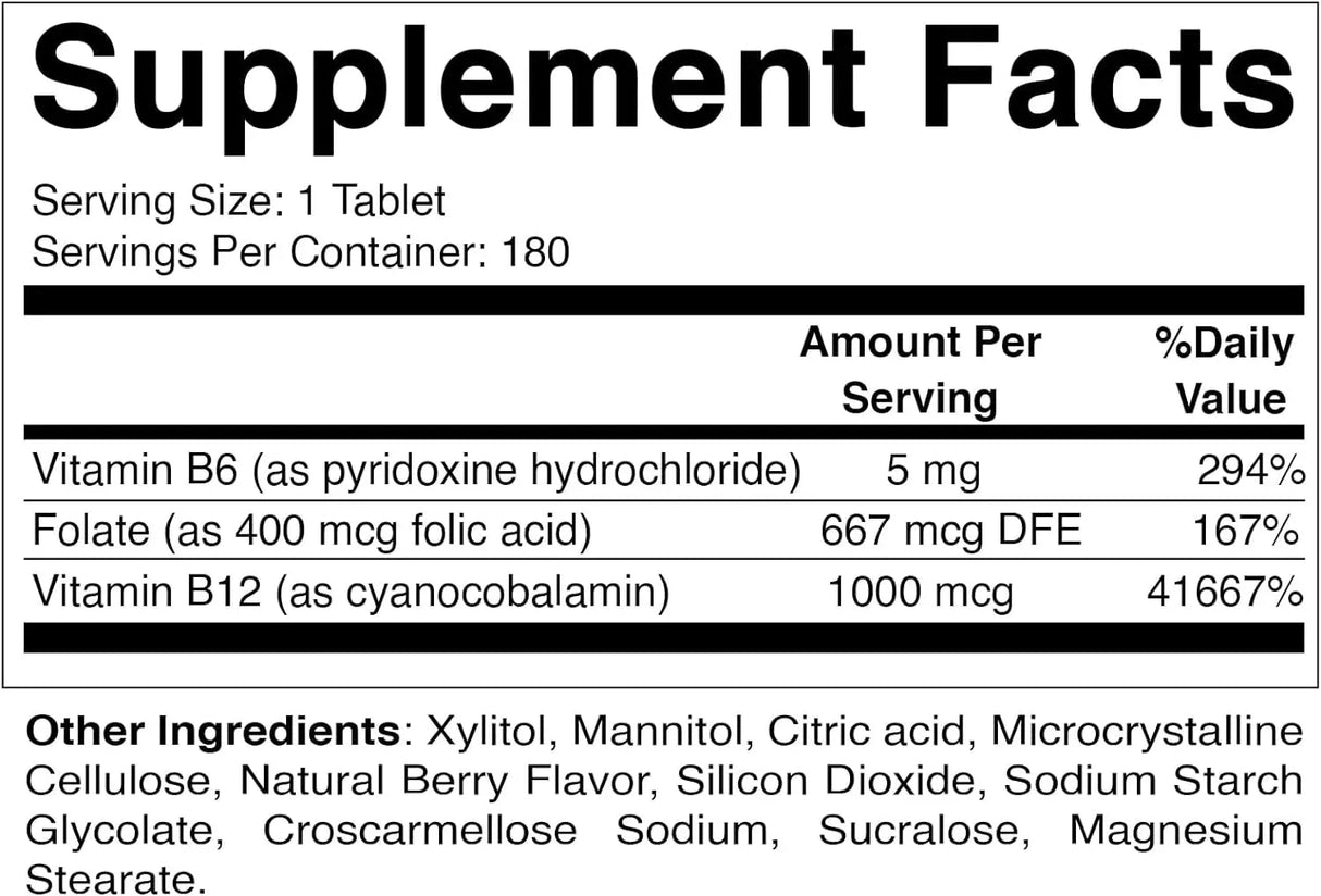 VITAMATIC - Vitamatic Folic Acid B12 B6 180 Tabletas - The Red Vitamin MX - Suplementos Alimenticios - {{ shop.shopifyCountryName }}