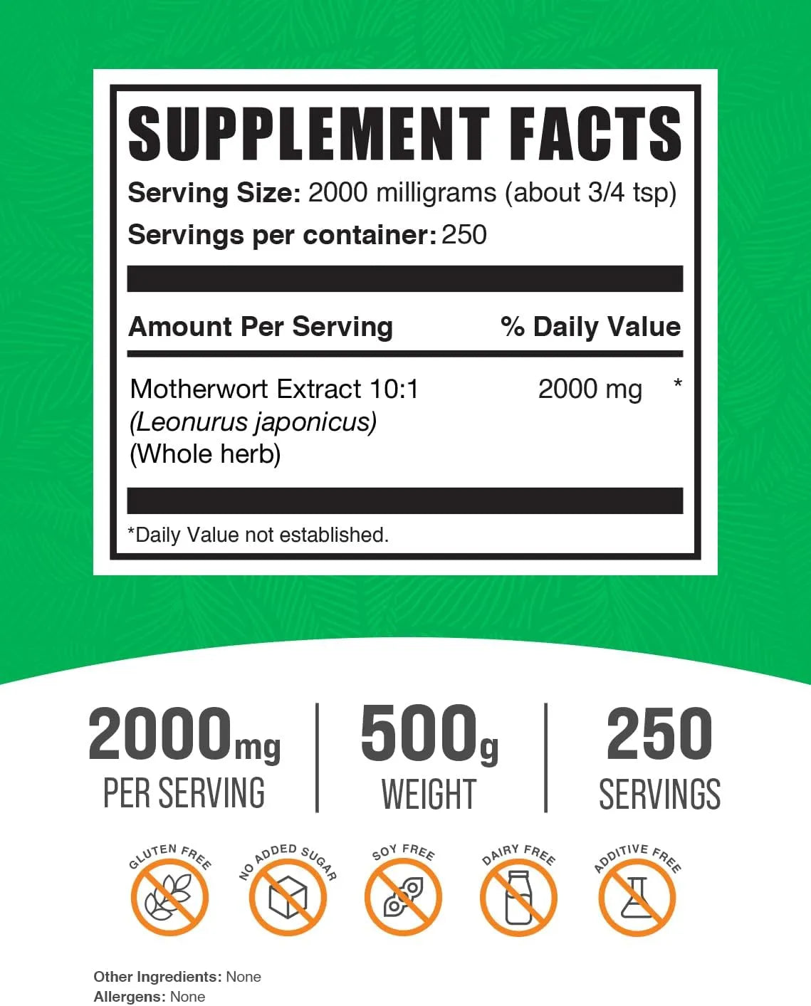 BULK SUPPLEMENTS - Bulk Supplements Motherwort Extract Powder 500Gr. - The Red Vitamin MX - Suplementos Alimenticios - {{ shop.shopifyCountryName }}