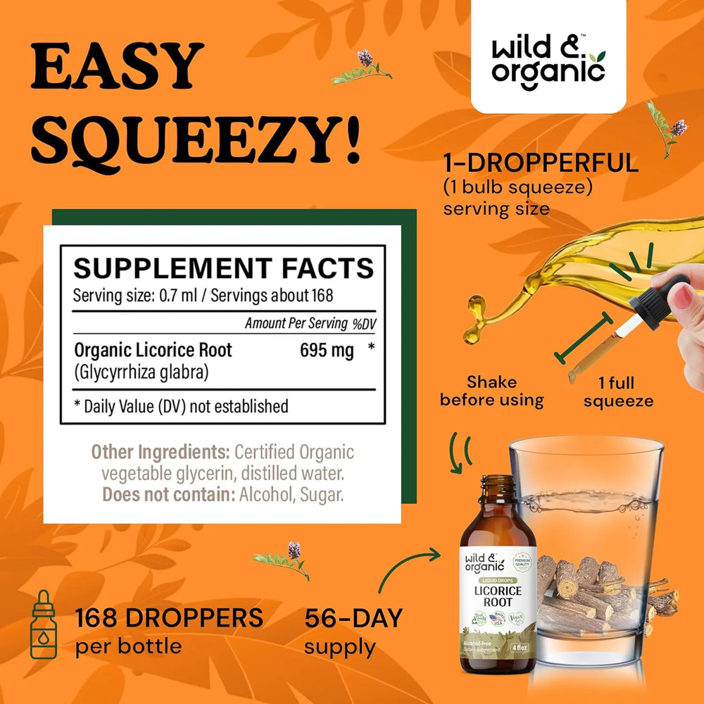 WILD & ORGANIC - Wild & Organic Licorice Root Tincture 4 Fl.Oz. - The Red Vitamin MX - Suplementos Alimenticios - {{ shop.shopifyCountryName }}