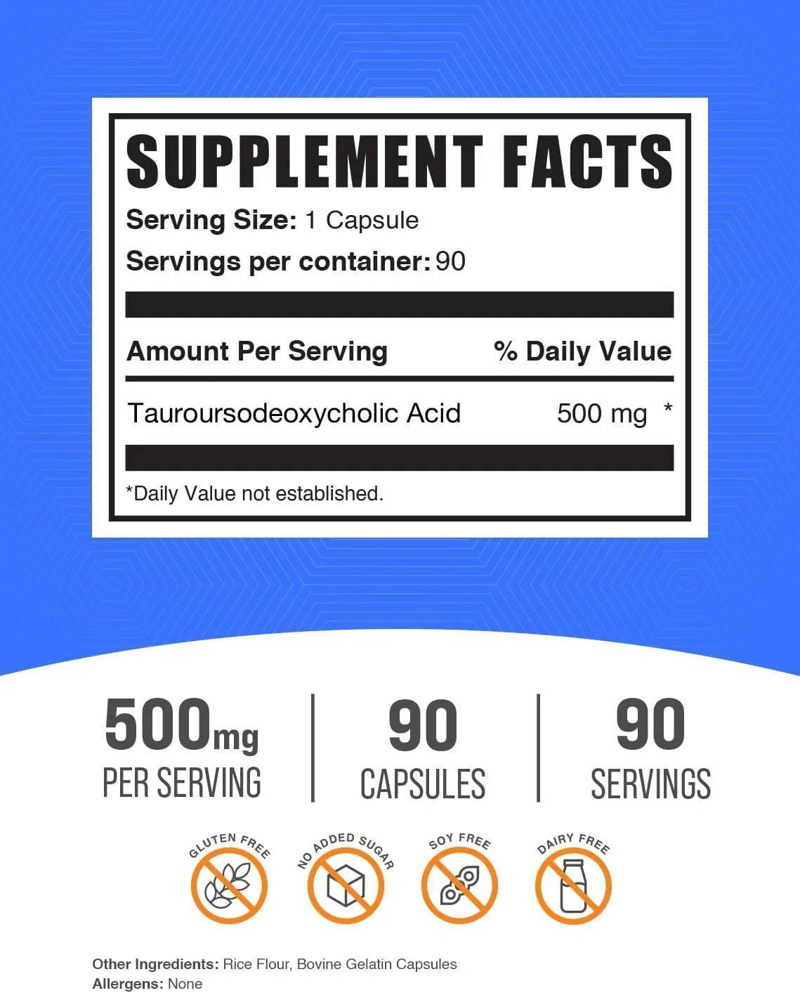 BULK SUPPLEMENTS - Bulk Supplements TUDCA 500Mg. 90 Capsulas - The Red Vitamin MX - Suplementos Alimenticios - {{ shop.shopifyCountryName }}