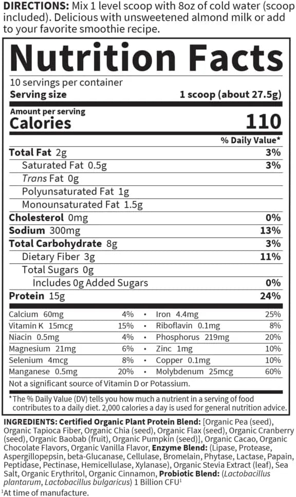 GARDEN OF LIFE - Garden of Life Organic Plant Protein Smooth Chocolate Powder 10 Servicios 276Gr. - The Red Vitamin MX - Suplementos Alimenticios - {{ shop.shopifyCountryName }}