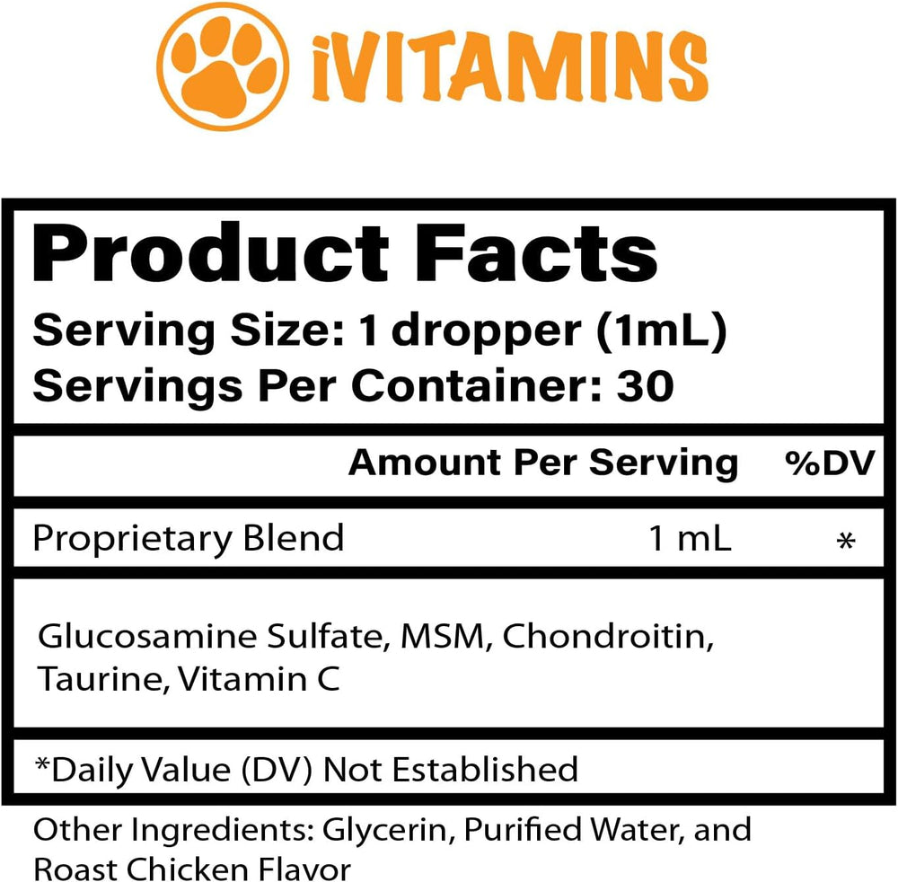 iVitamins Glucosamine for Cats Chicken Flavor 1 Fl.Oz.