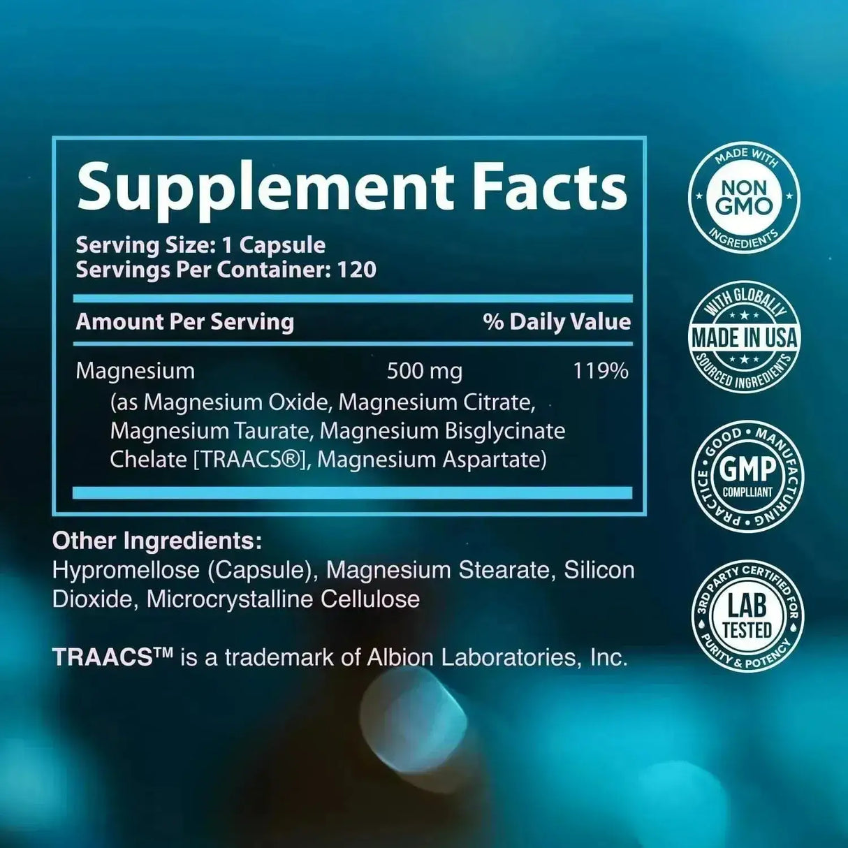 BENEVOLENT NOURISHMENT - Benevolent Nourishment Magnesium Complex 500Mg. 120 Capsulas - The Red Vitamin MX - Suplementos Alimenticios - {{ shop.shopifyCountryName }}