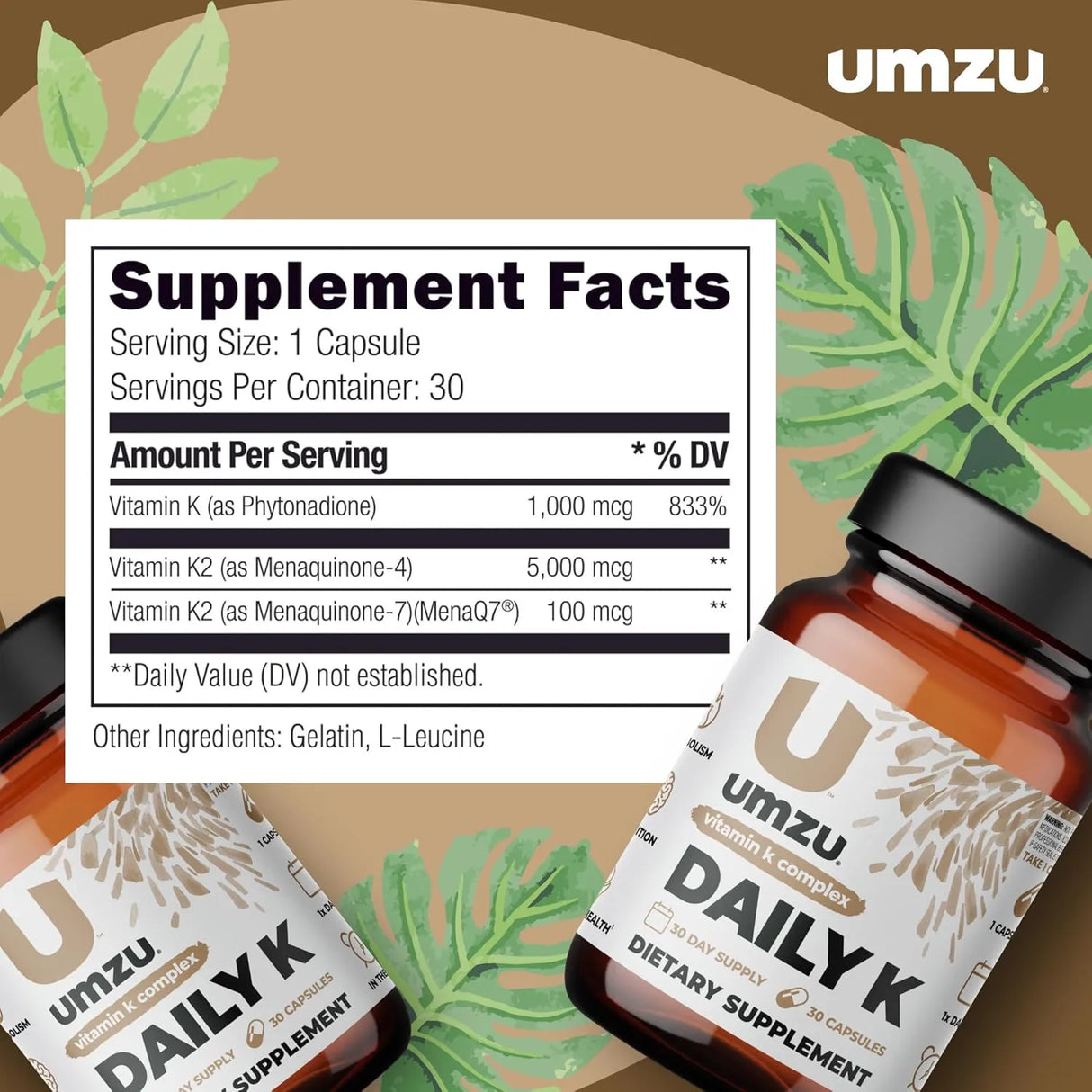 UMZU - UMZU Daily K 30 Capsulas - The Red Vitamin MX - Suplementos Alimenticios - {{ shop.shopifyCountryName }}