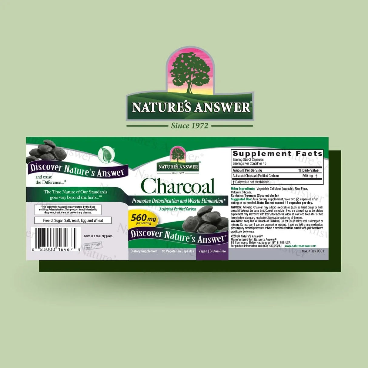 NATURE´S ANSWER - Nature's Answer Activated Charcoal 560Mg. 90 Capsulas - The Red Vitamin MX - Suplementos Alimenticios - {{ shop.shopifyCountryName }}