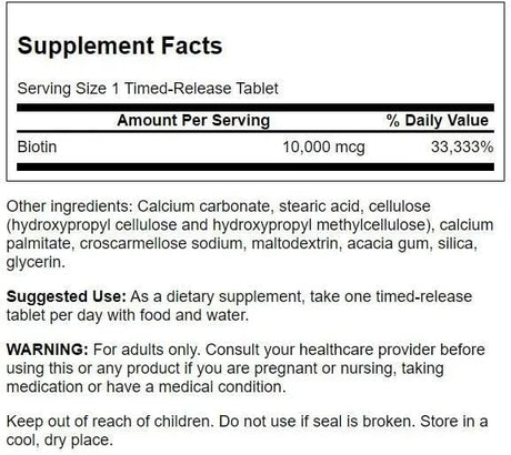SWANSON - Swanson Biotin 10,000mcg 60 Tabletas 2 Pack - The Red Vitamin MX - Suplementos Alimenticios - {{ shop.shopifyCountryName }}