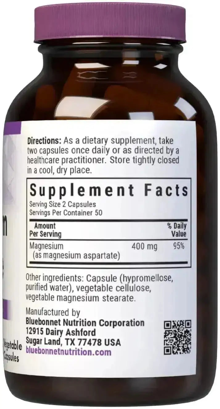 BLUEBONNET NUTRITION - Bluebonnet Nutrition Magnesium Aspartate 100 Capsulas - The Red Vitamin MX - Suplementos Alimenticios - {{ shop.shopifyCountryName }}