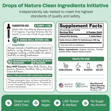 DROPS OF NATURE - Drops Of Nature Nattokinase Liquid Drops 60Ml. - The Red Vitamin MX - Suplementos Alimenticios - {{ shop.shopifyCountryName }}