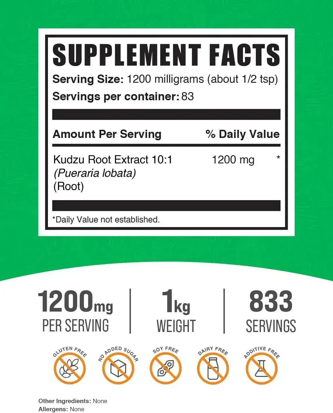 BULK SUPPLEMENTS - Bulk Supplements Kudzu Root Extract Powder 1 Kg. - The Red Vitamin MX - Suplementos Alimenticios - {{ shop.shopifyCountryName }}