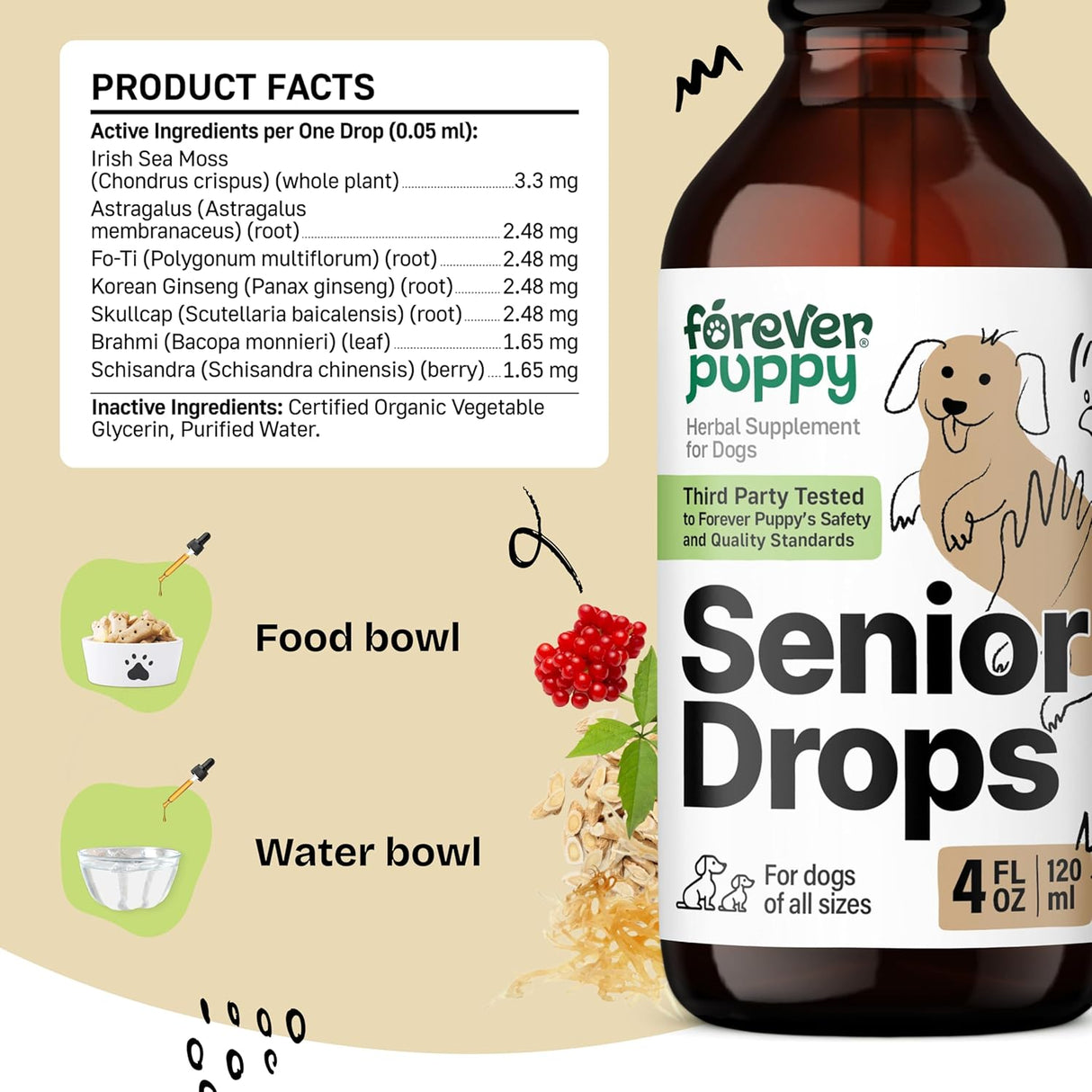 Forever Puppy Senior Dogs Drops 4 Fl.Oz.