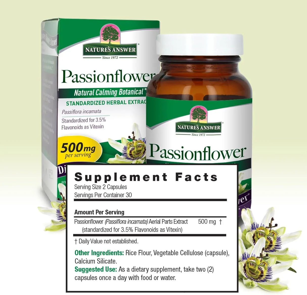 NATURE´S ANSWER - Nature's Answer Passion Flower 500Mg. 60 Capsulas - The Red Vitamin MX - Suplementos Alimenticios - {{ shop.shopifyCountryName }}