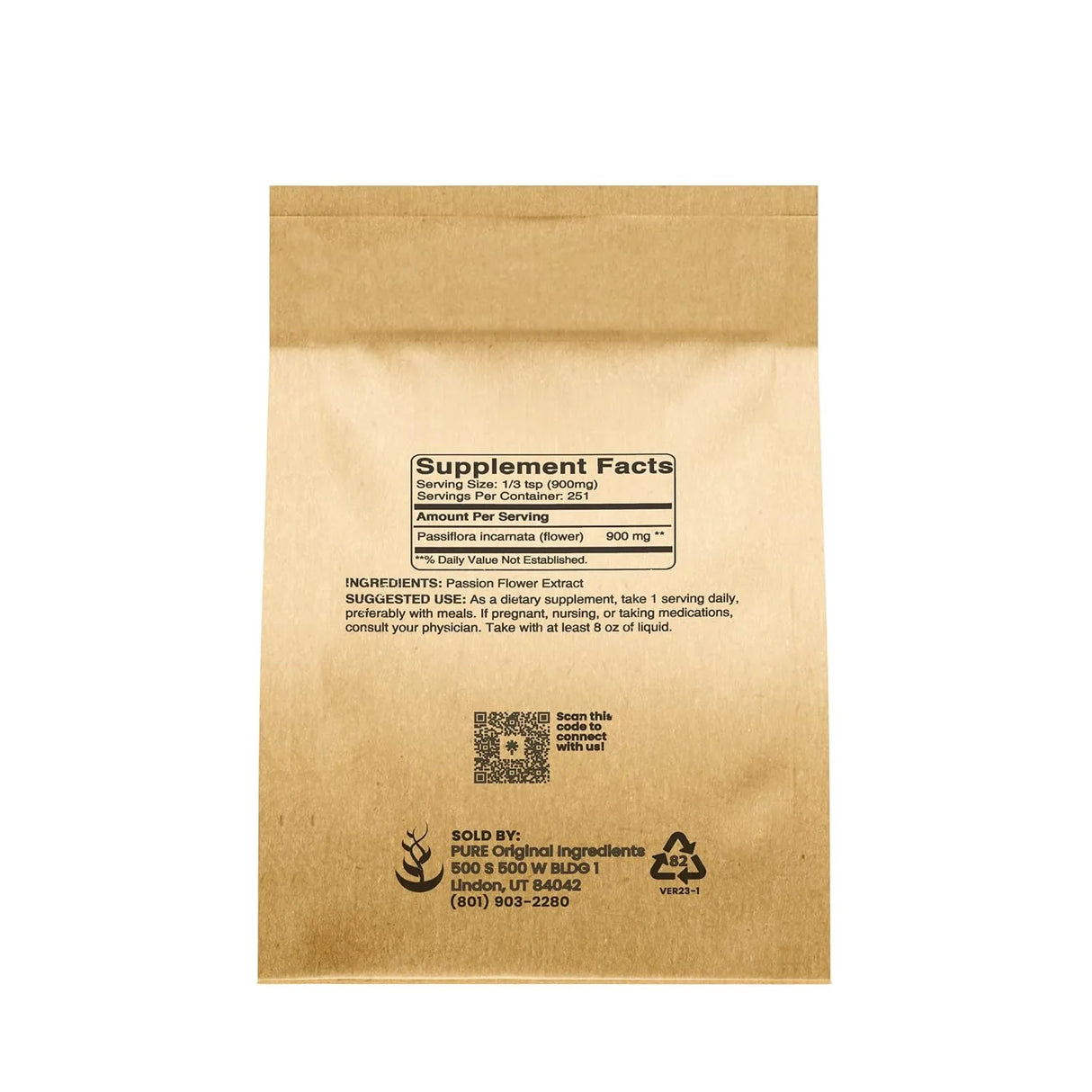 PURE ORIGINAL INGREDIENTS - Pure Original Ingredients Passion Flower Extract 226Gr. - The Red Vitamin MX - Suplementos Alimenticios - {{ shop.shopifyCountryName }}