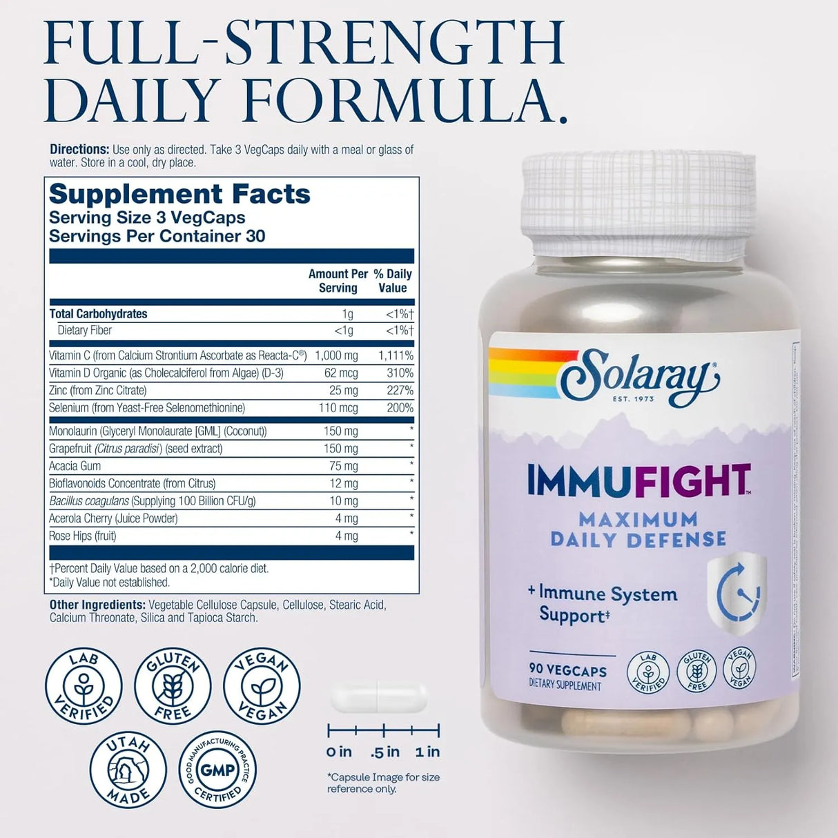 SOLARAY - SOLARAY Immufight Maximum Daily Defense 90 Capsulas - The Red Vitamin MX - Suplementos Alimenticios - {{ shop.shopifyCountryName }}