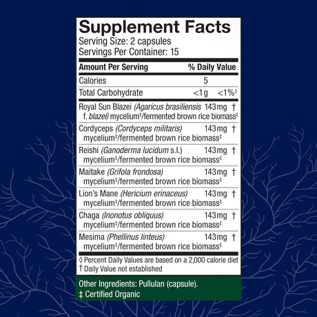 HOST DEFENSE - Host Defense Stamets 7 Species Blend 30 Capsulas - The Red Vitamin MX - Suplementos Alimenticios - {{ shop.shopifyCountryName }}