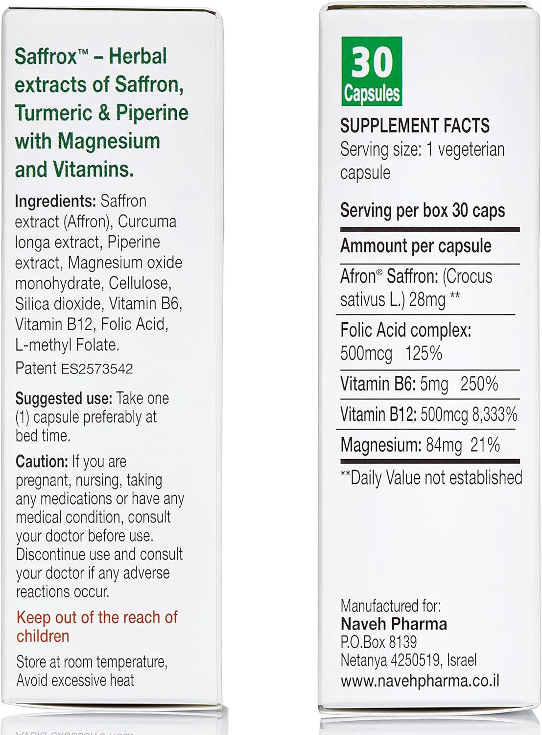 NAVEH PHARMA - NAVEH PHARMA Saffrox 30 Capsulas - The Red Vitamin MX - Suplementos Alimenticios - {{ shop.shopifyCountryName }}