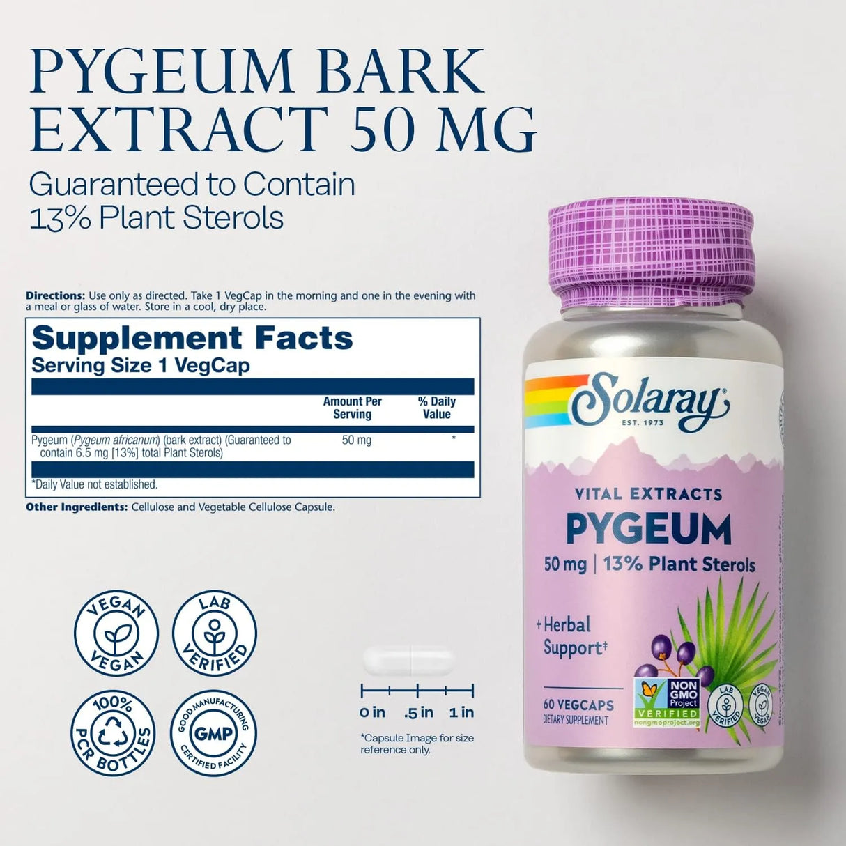 SOLARAY - SOLARAY Pygeum Bark Extract 50Mg. 60 Capsulas - The Red Vitamin MX - Suplementos Alimenticios - {{ shop.shopifyCountryName }}