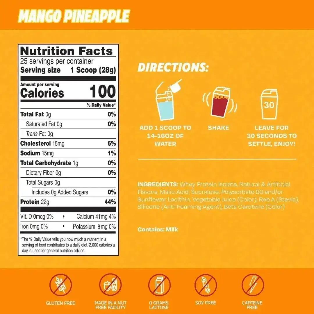 SEEQ - SEEQ Clear Whey Isolate Protein Powder Mango Pineapple 25 Servicios - The Red Vitamin MX - Suplementos Alimenticios - {{ shop.shopifyCountryName }}