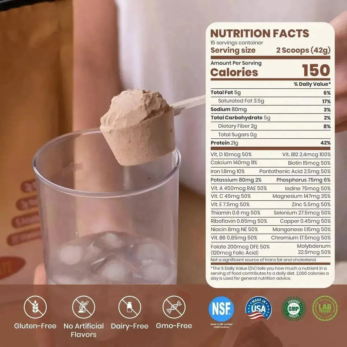 UPNOURISH - UpNourish Vegan Protein Powder Creamy Chocolate 15 Servicios 600Gr. - The Red Vitamin MX - Suplementos Alimenticios - {{ shop.shopifyCountryName }}