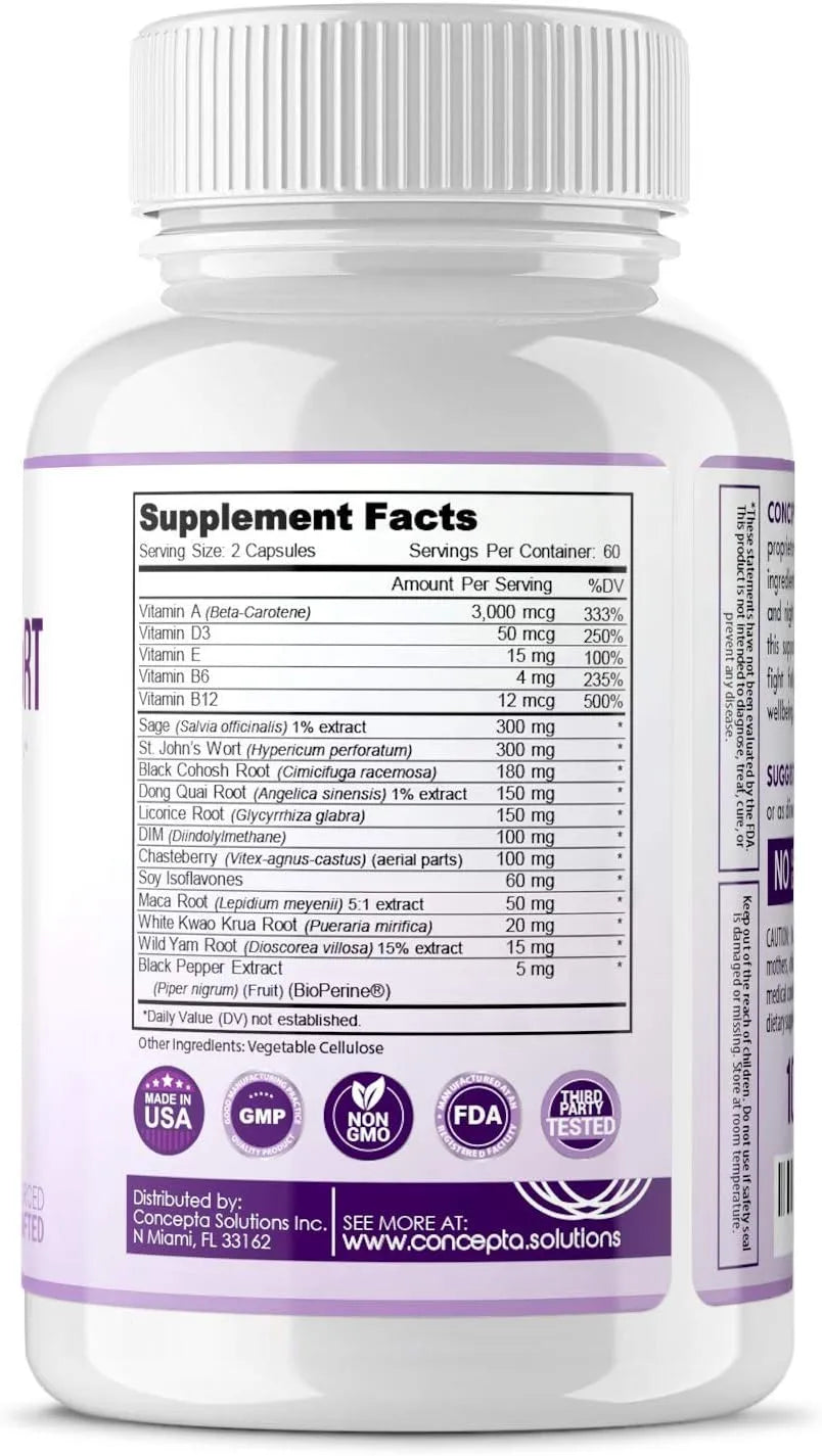 CONCEPTA SOLUTIONS - Concepta Solutions Menopause Relief 120 Capsulas - The Red Vitamin MX - Suplementos Alimenticios - {{ shop.shopifyCountryName }}