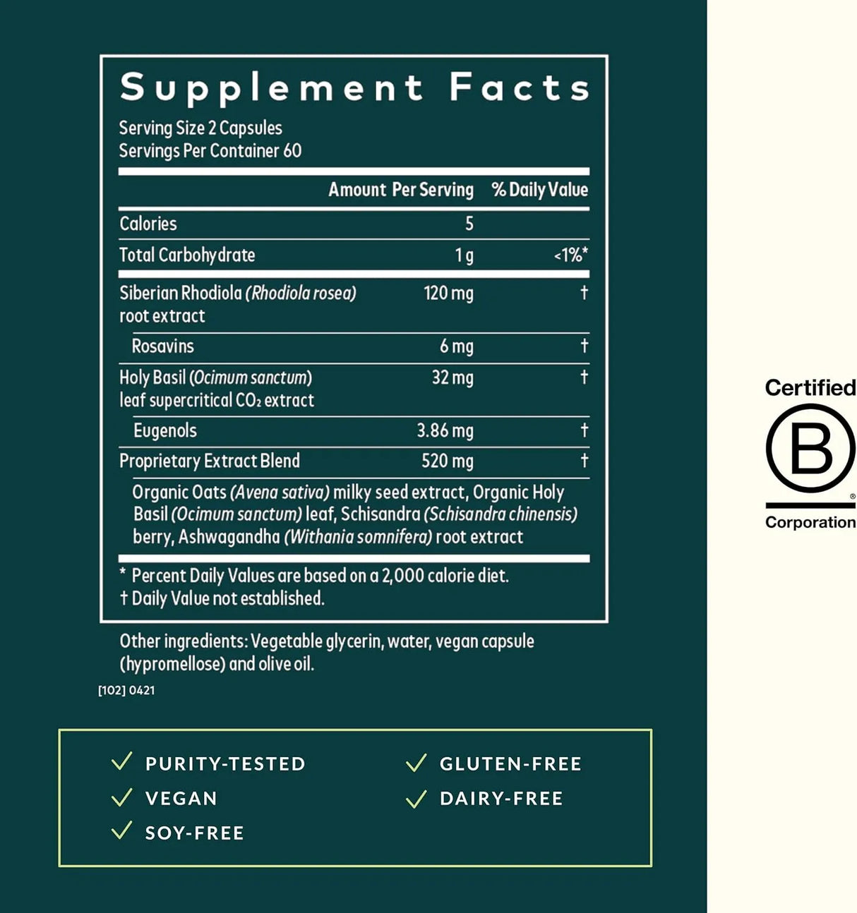 GAIA HERBS - Gaia Herbs Adrenal Health Daily Support 120 Capsulas - The Red Vitamin MX - Suplementos Alimenticios - {{ shop.shopifyCountryName }}