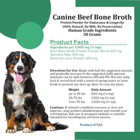 HOLISTIC BIN - HOLISTIC BIN Canine Powderized Beef Bone Broth Powder 50Gr. - The Red Vitamin MX - Suplementos Herbales Para Perros - {{ shop.shopifyCountryName }}