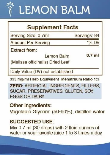 SECRETS OF THE TRIBE - Secrets of the Tribe Lemon Balm Tincture 2 Fl.Oz. - The Red Vitamin MX - Suplementos Alimenticios - {{ shop.shopifyCountryName }}