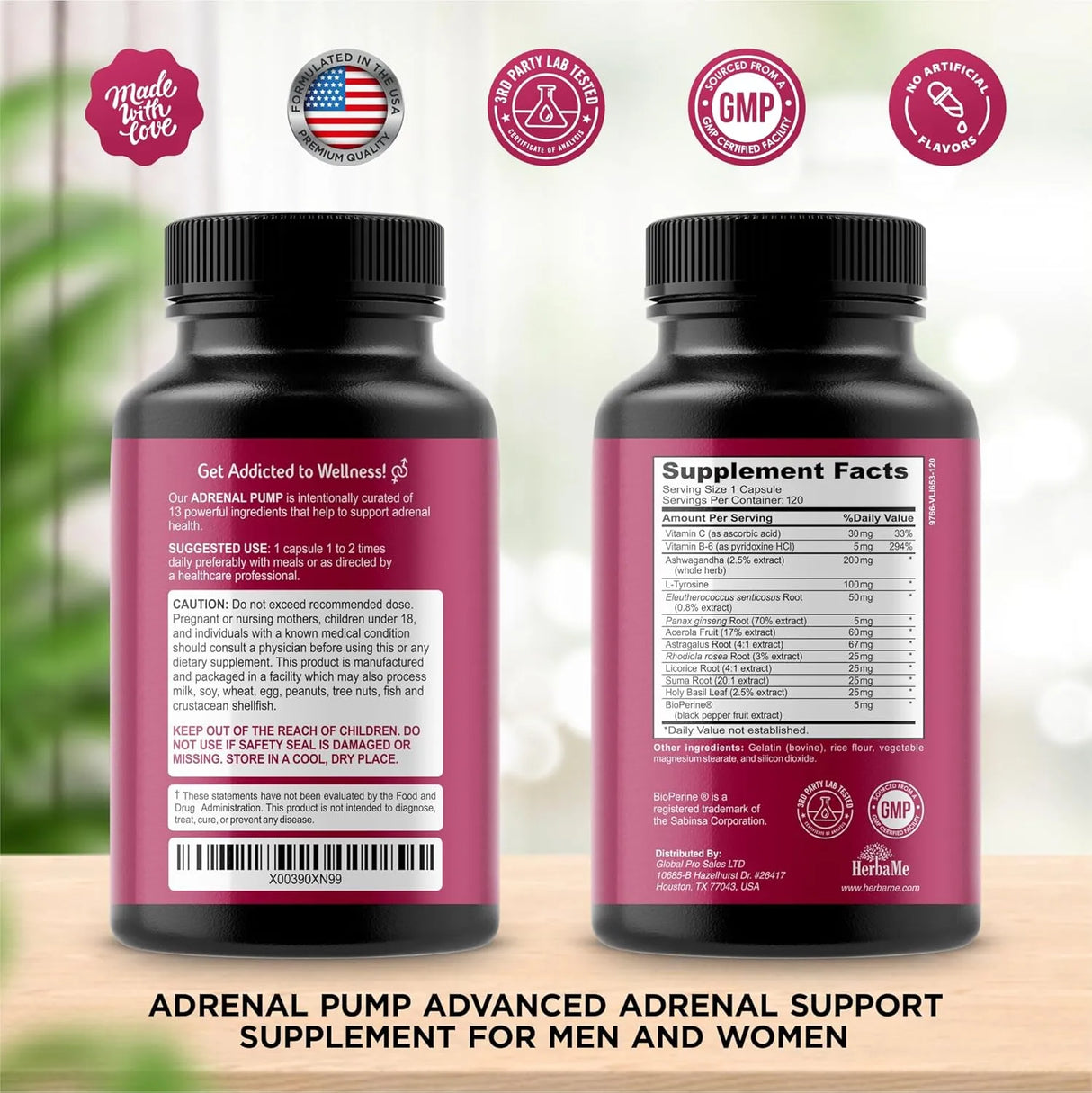HERBAME - HerbaMe Adrenal Pump 120 Capsulas - The Red Vitamin MX - Suplementos Alimenticios - {{ shop.shopifyCountryName }}