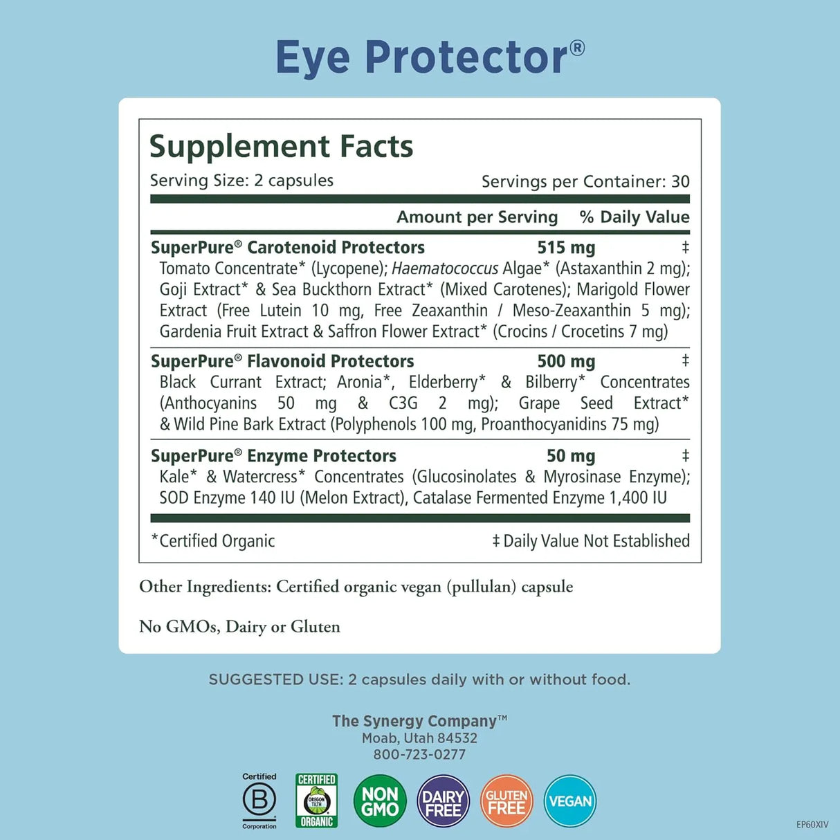 PURE SYNERGY - PURE SYNERGY Eye Protector 60 Capsulas - The Red Vitamin MX - Suplementos Alimenticios - {{ shop.shopifyCountryName }}