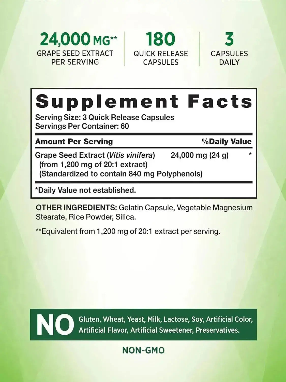 NATURE'S TRUTH - Nature's Truth Grape Seed Extract 24,000Mg. 180 Capsulas - The Red Vitamin MX - Suplementos Alimenticios - {{ shop.shopifyCountryName }}