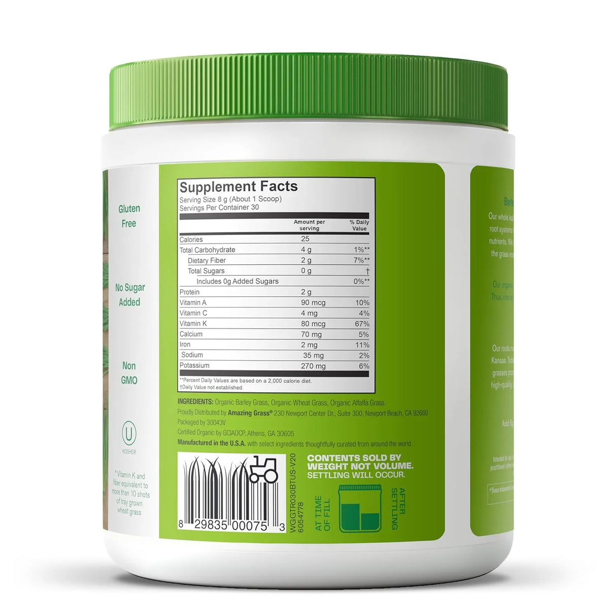 AMAZING GRASS - Amazing Grass Greens Trio Greens Powder with Wheatgrass Alfalfa & Barley Grass 30 Servicios 240Gr. - The Red Vitamin MX - Suplementos Alimenticios - {{ shop.shopifyCountryName }}